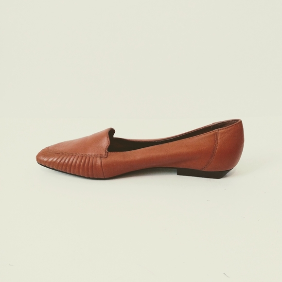 Cara Leigh Tan Leather Slip On Flat Shoes sz 9 - Picture 4 of 8